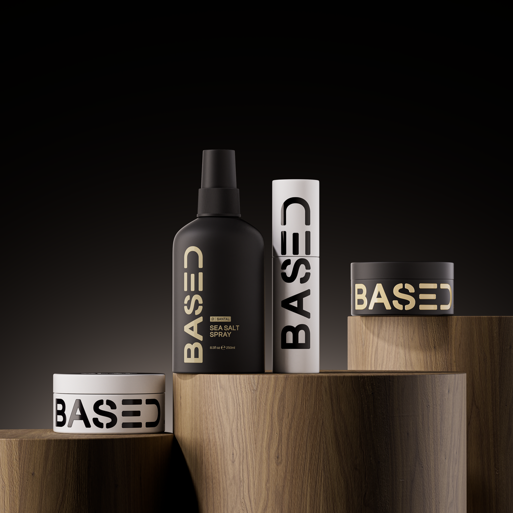 BASED Straight & Wavy Kit on wooden plinths